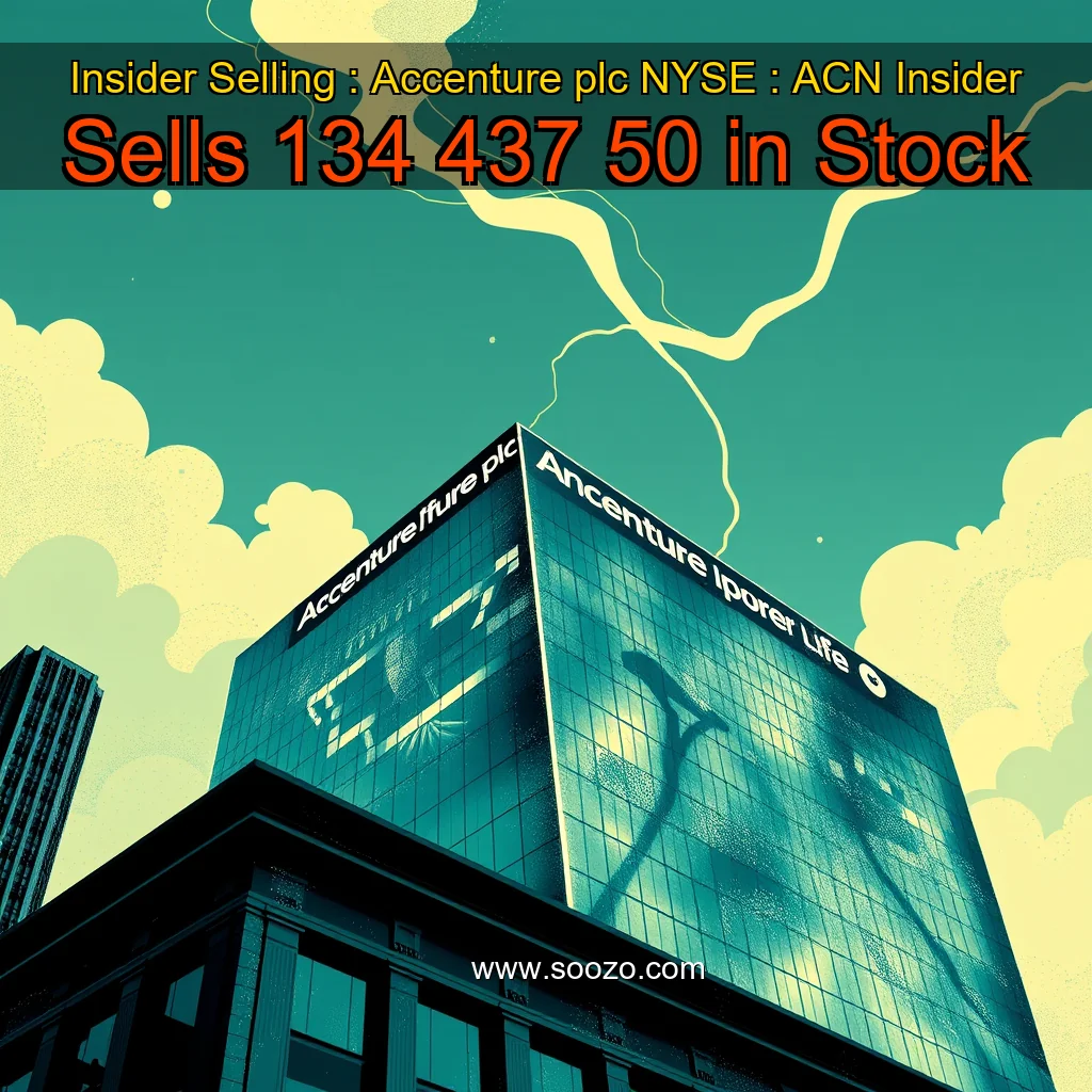 You are currently viewing Insider Selling : Accenture plc  NYSE : ACN  Insider Sells 134  437  50 in Stock