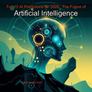 Artistic representation for Top 10 AI Predictions for 2025 : The Future of Artificial Intelligence