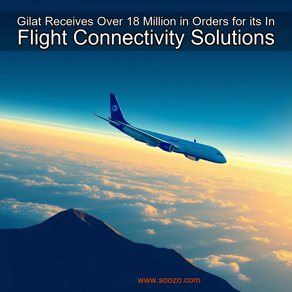 You are currently viewing Gilat Receives Over 18 Million in Orders for its In  Flight Connectivity Solutions