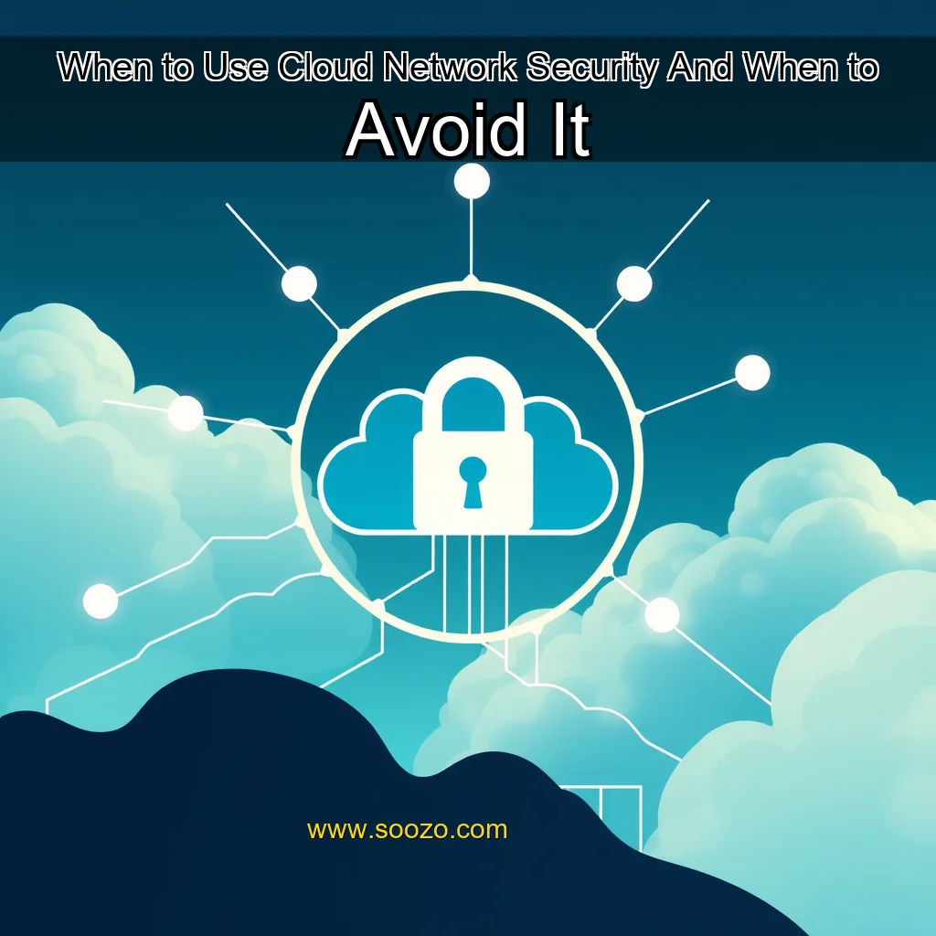 You are currently viewing When to Use Cloud Network Security  And When to Avoid It