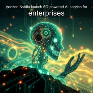 Artistic representation for Verizon Nvidia launch 5G powered AI service for enterprises