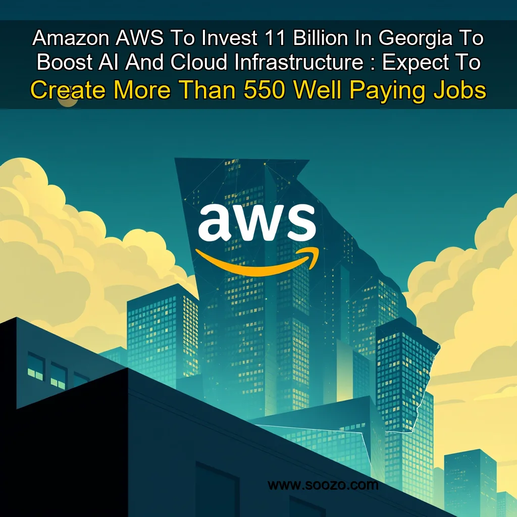 You are currently viewing Amazon AWS To Invest 11 Billion In Georgia To Boost AI And Cloud Infrastructure : Expect To Create More Than 550 Well  Paying Jobs