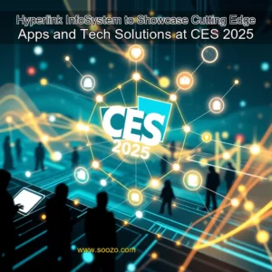 Artistic representation for Hyperlink InfoSystem to Showcase Cutting Edge Apps and Tech Solutions at CES 2025