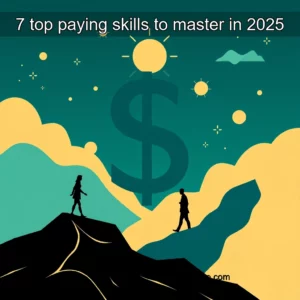 Artistic representation for 7 top paying skills to master in 2025
