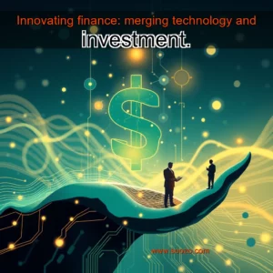 Artistic representation for Innovating finance: merging technology and investment.