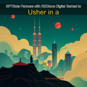 Artistic representation for GPTBots Partners with REDtone Digital Berhad to Usher in a