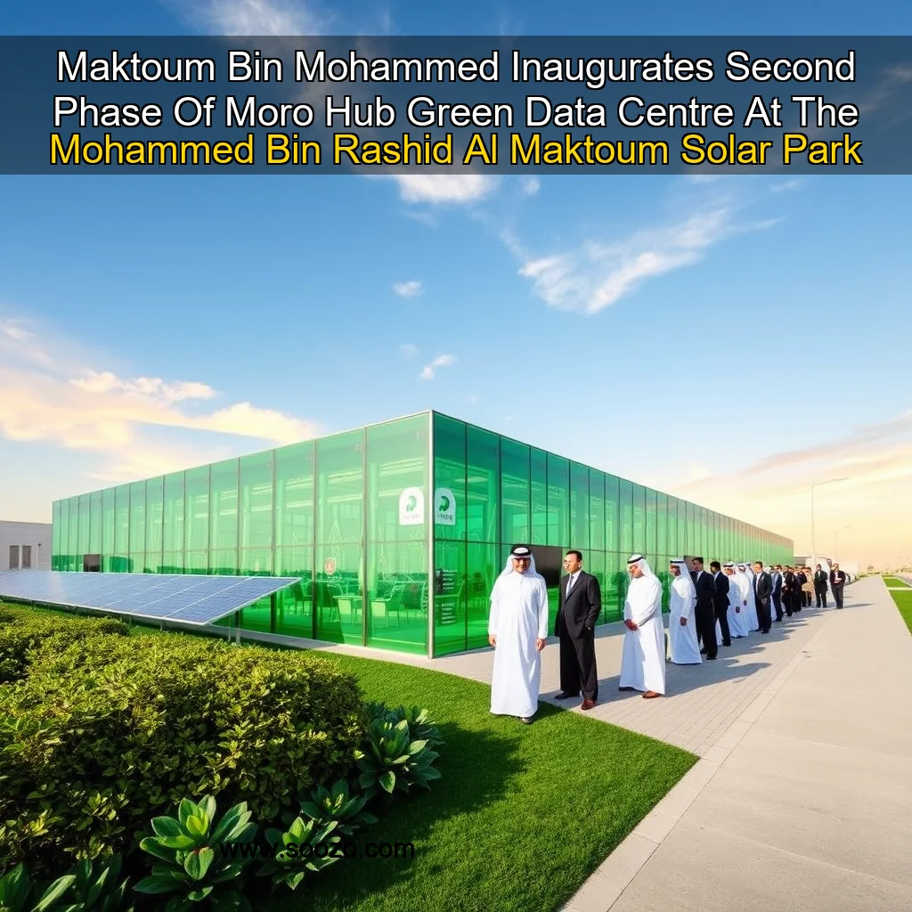 You are currently viewing Maktoum Bin Mohammed Inaugurates Second Phase Of Moro Hub Green Data Centre At The Mohammed Bin Rashid Al Maktoum Solar Park  Dubai