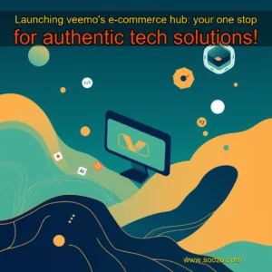 Artistic representation for Launching veemo's e-commerce hub: your one stop for authentic tech solutions!