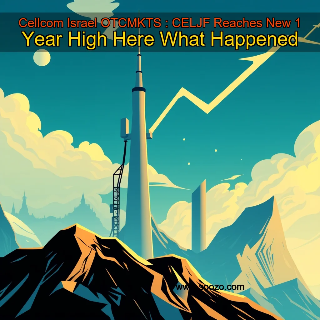 You are currently viewing Cellcom Israel  OTCMKTS : CELJF  Reaches New 1  Year High  Here What Happened