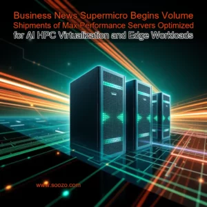 Artistic representation for Business News Supermicro Begins Volume Shipments of Max Performance Servers Optimized for AI HPC Virtualization and Edge Workloads