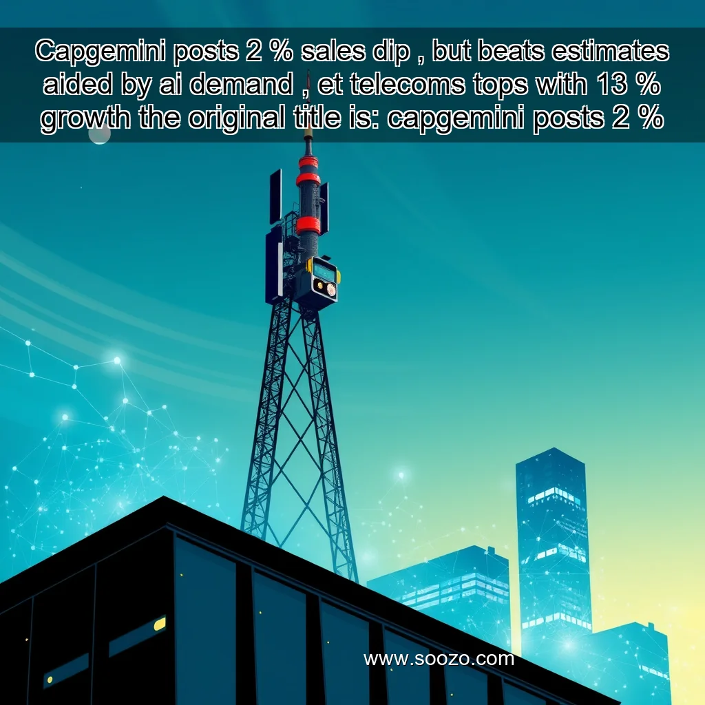 You are currently viewing Capgemini posts 2 % sales dip , but beats estimates aided by ai demand , et telecoms tops with 13 % growth the original title is: capgemini posts 2 % sales dip, but beats estimates aided by ai demand, et telecoms tops with 13% growth.