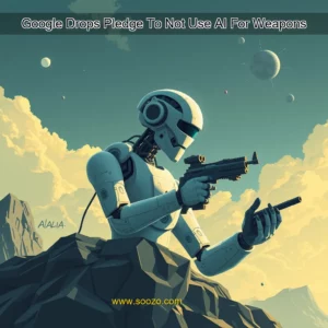 Artistic representation for Google Drops Pledge To Not Use AI For Weapons