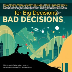 Artistic representation for Bad Data Makes Bad Decisions : 65 of Asia Pacific Leaders Report Companies Using Inaccurate Data for Big Decisions