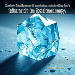 Artistic representation for Custom intelligence & modulus: celebrating ice's triumph in technology!