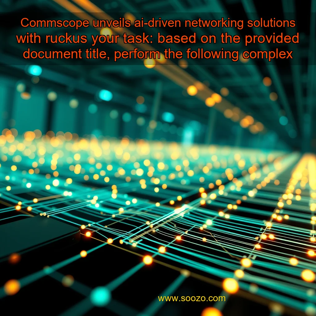 Read more about the article Commscope unveils ai-driven networking solutions with ruckus



 your task:

based on the provided document title, perform the following complex operations:

1.