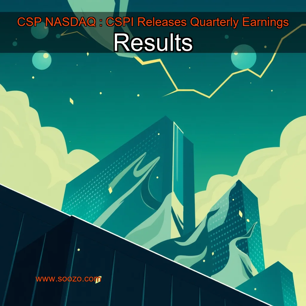 You are currently viewing CSP  NASDAQ : CSPI  Releases Quarterly Earnings Results