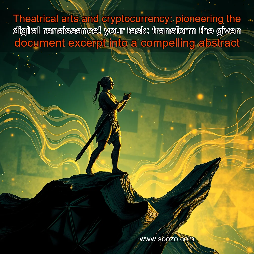 You are currently viewing Theatrical arts and cryptocurrency: pioneering the digital renaissance!


 your task:

transform the given document excerpt into a compelling abstract suitable for an academic conference presentation.