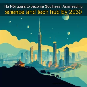 Artistic representation for Hà Nội goals to become Southeast Asia leading science and tech hub by 2030