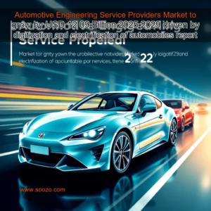 Artistic representation for Automotive Engineering Service Providers Market to grow by USD 12 09 Billion 2025 2029 driven by digitization and electrification of automobiles report with AI impact on market trends