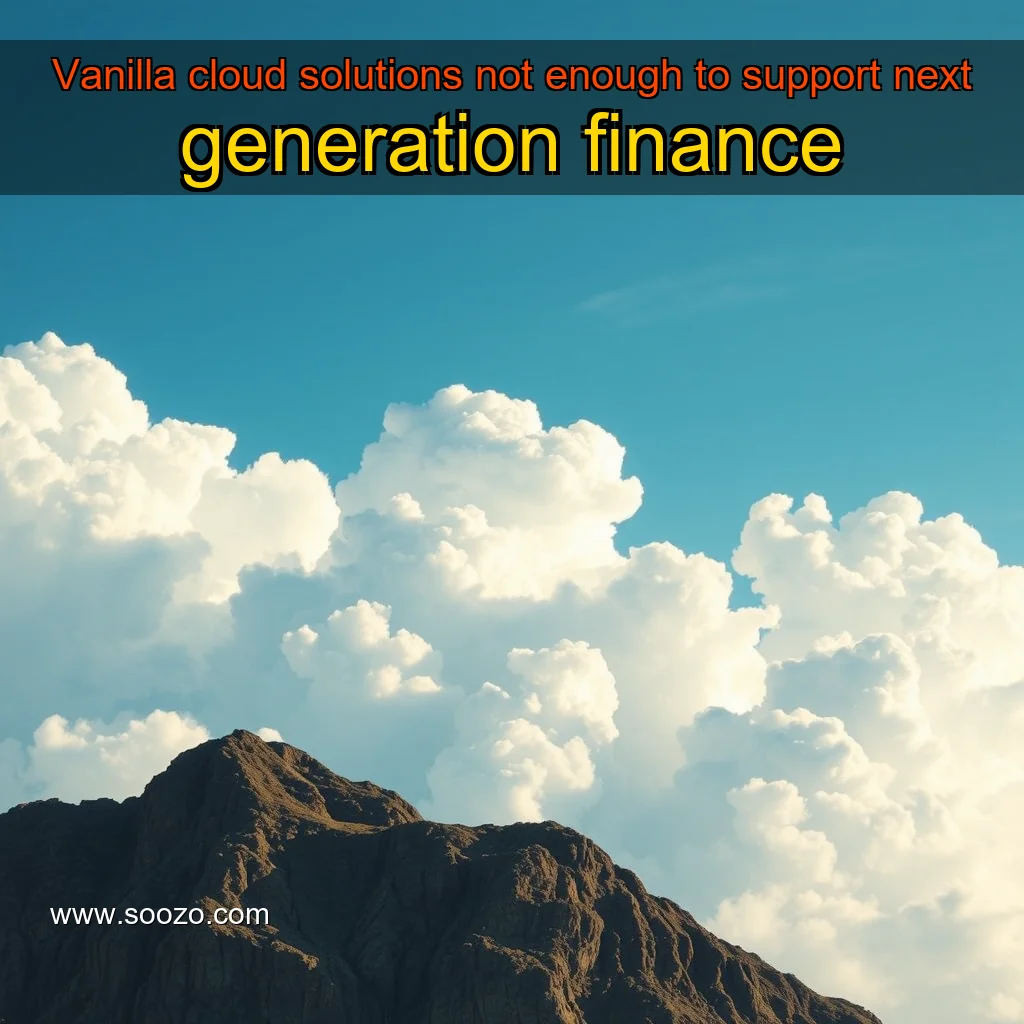 You are currently viewing Vanilla cloud solutions not enough to support next  generation finance