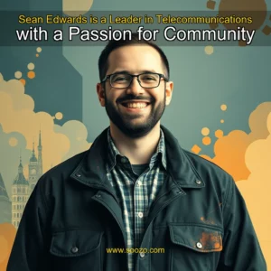 Artistic representation for Sean Edwards is a Leader in Telecommunications with a Passion for Community