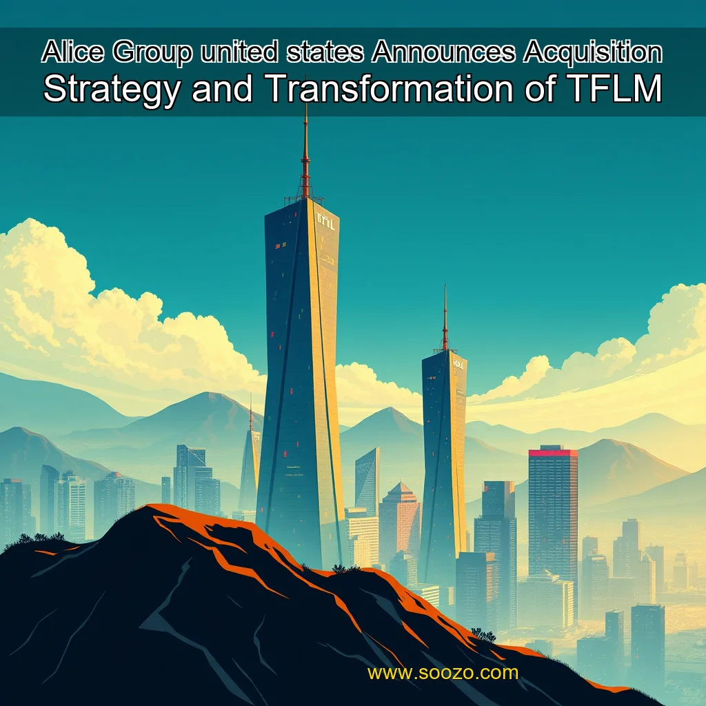 You are currently viewing Alice Group united states Announces Acquisition Strategy and Transformation of TFLM