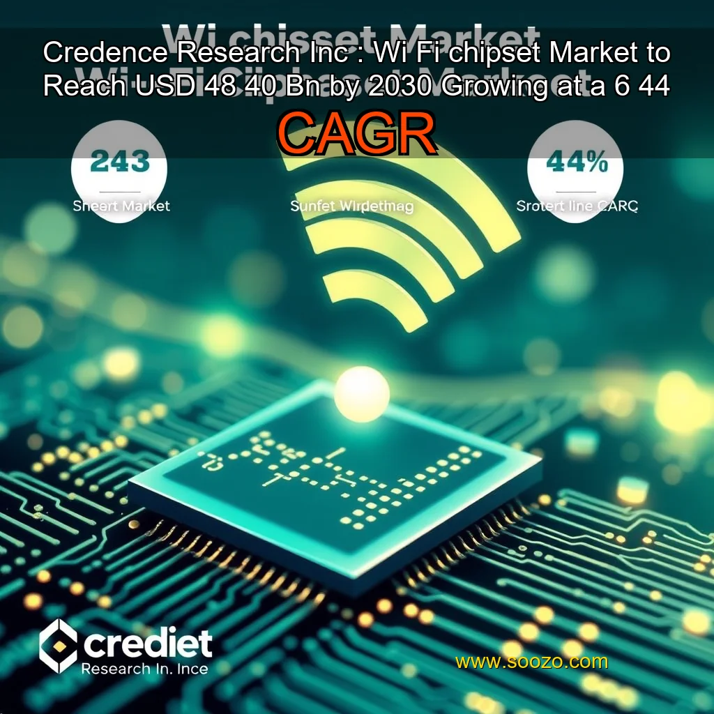 You are currently viewing Credence Research Inc : Wi  Fi chipset Market to Reach USD 48  40 Bn by 2030  Growing at a 6  44  CAGR