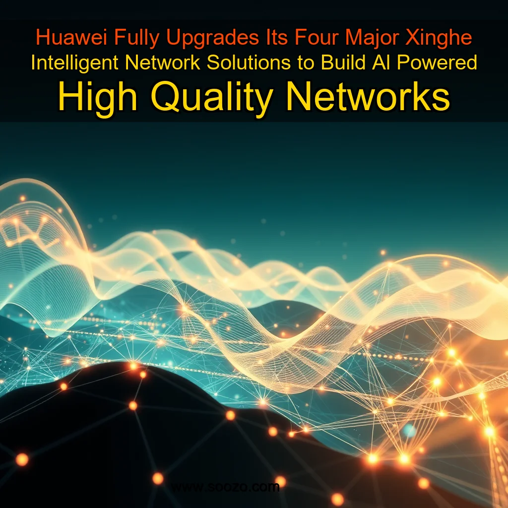 Artistic representation for Huawei Fully Upgrades Its Four Major Xinghe Intelligent Network Solutions to Build Al Powered High Quality Networks