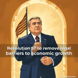 Artistic representation for Resolution 57 to remove legal barriers to economic growth