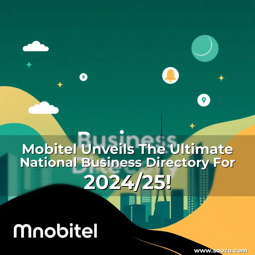 Artistic representation for Mobitel Unveils The Ultimate National Business Directory For 2024/25!