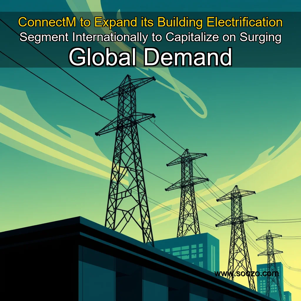 Artistic representation for ConnectM to Expand its Building Electrification Segment Internationally to Capitalize on Surging Global Demand