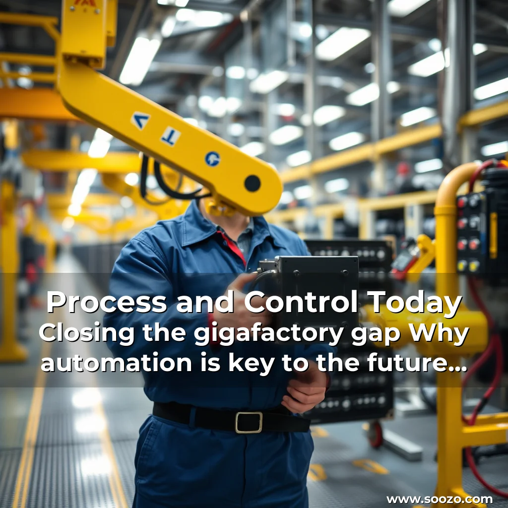 Artistic representation for Process and Control Today Closing the gigafactory gap Why automation is key to the future of united kingdom battery manufacturing