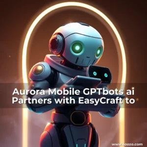Artistic representation for Aurora Mobile GPTbots ai Partners with EasyCraft to