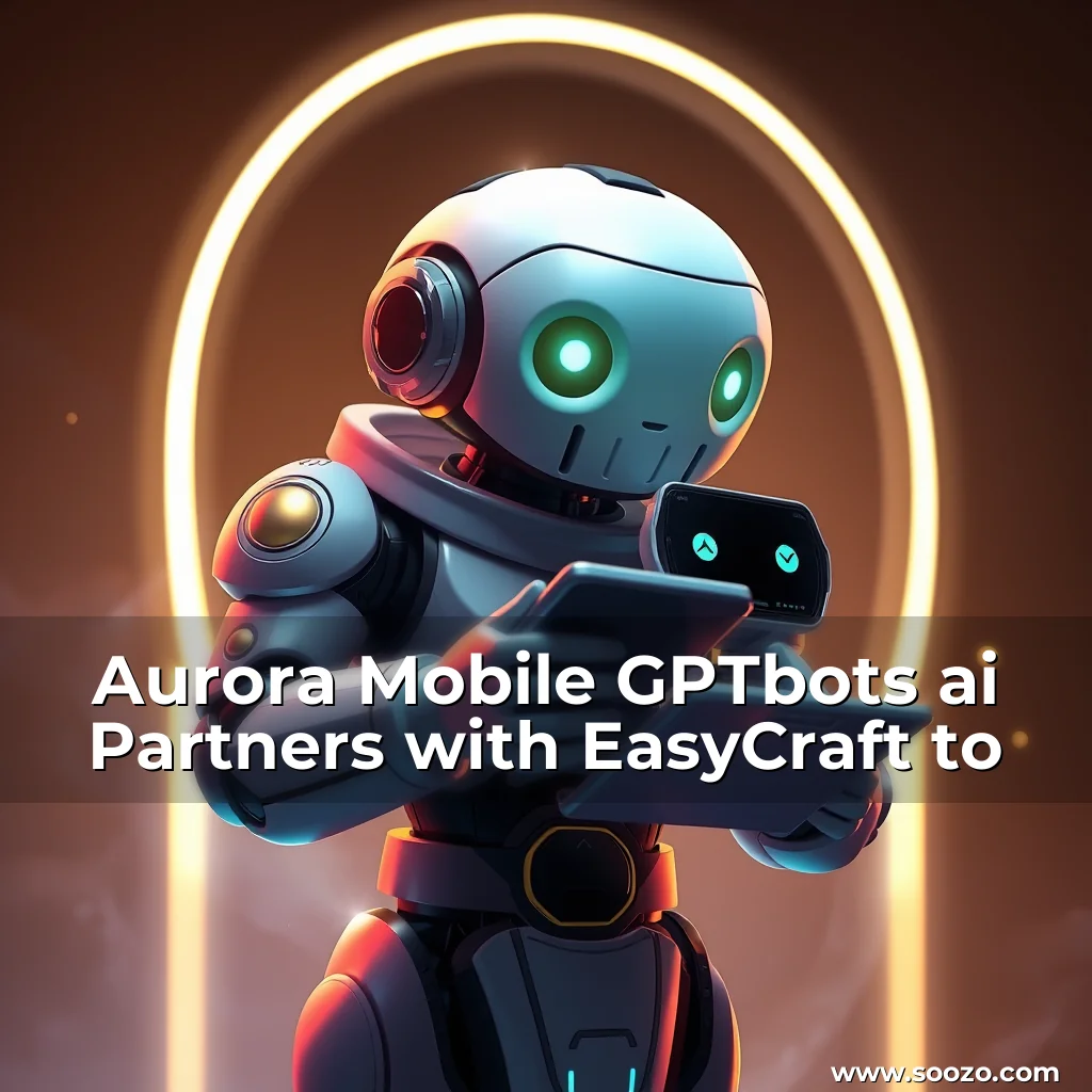 Artistic representation for Aurora Mobile GPTbots ai Partners with EasyCraft to