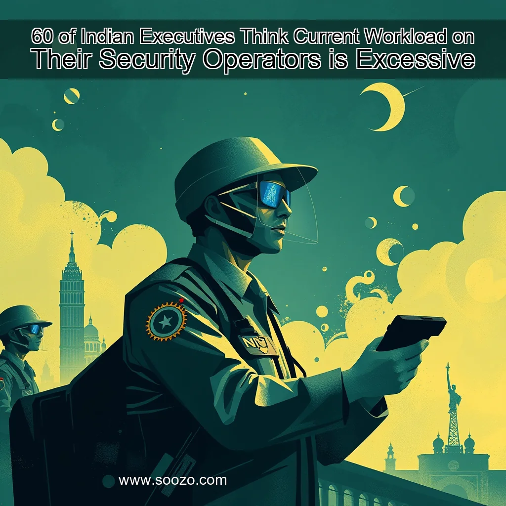 Artistic representation for 60 of Indian Executives Think Current Workload on Their Security Operators is Excessive