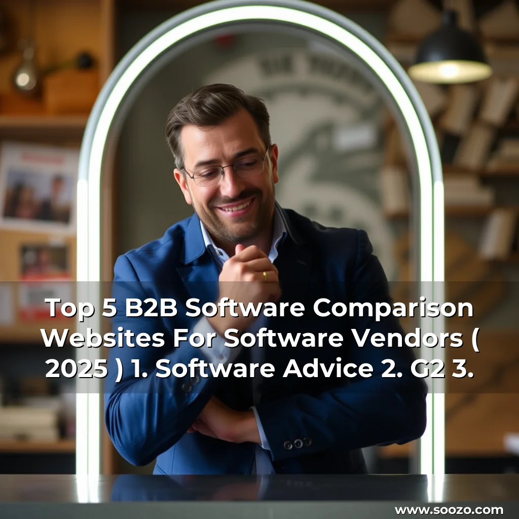 Artistic representation for Top 5 B2B Software Comparison Websites For Software Vendors ( 2025 ) 1. Software Advice 2. G2 3.