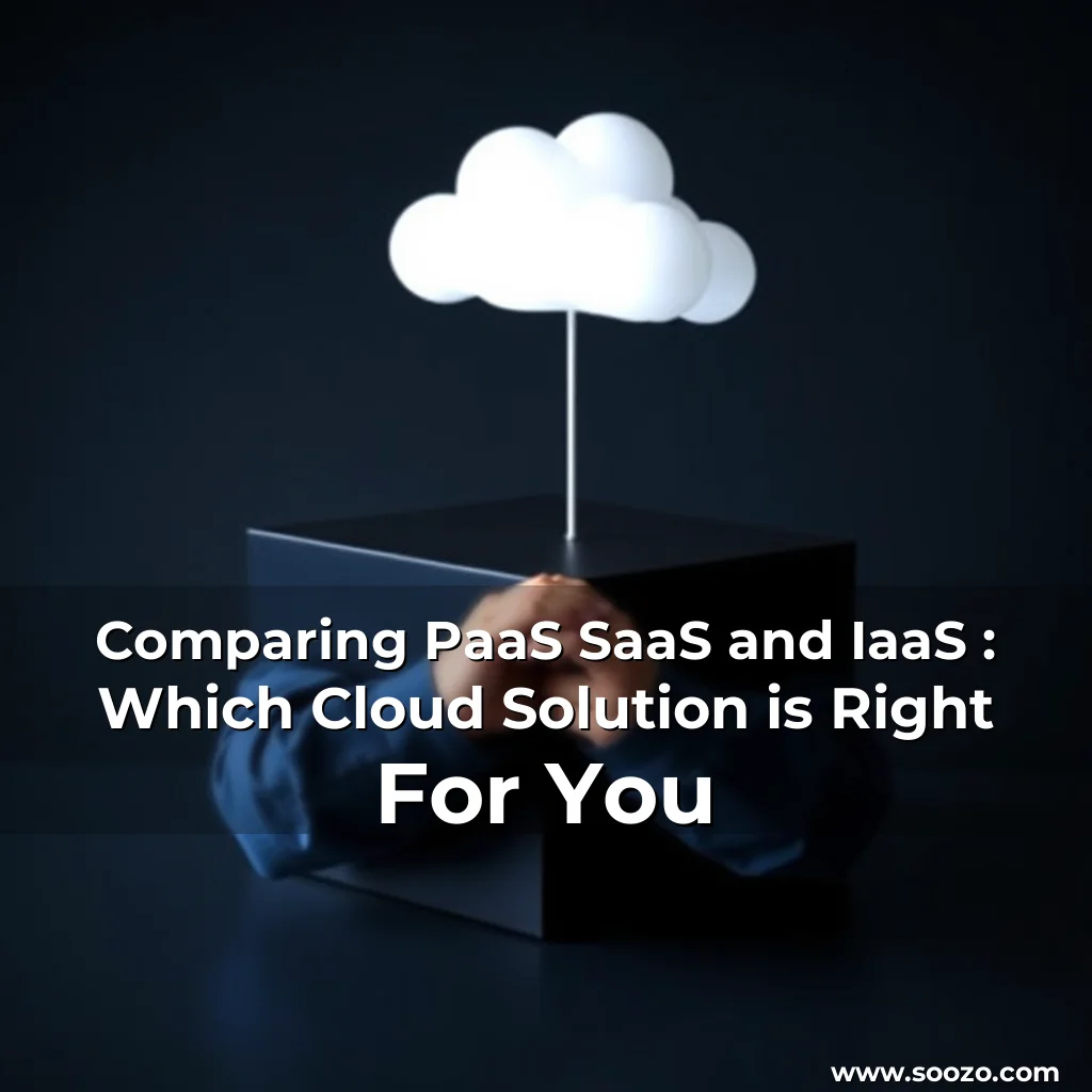 Artistic representation for Comparing PaaS SaaS and IaaS : Which Cloud Solution is Right For You