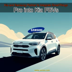 Artistic representation for Kia and Samsung Partner to Integrate SmartThings Pro into Kia PBVs