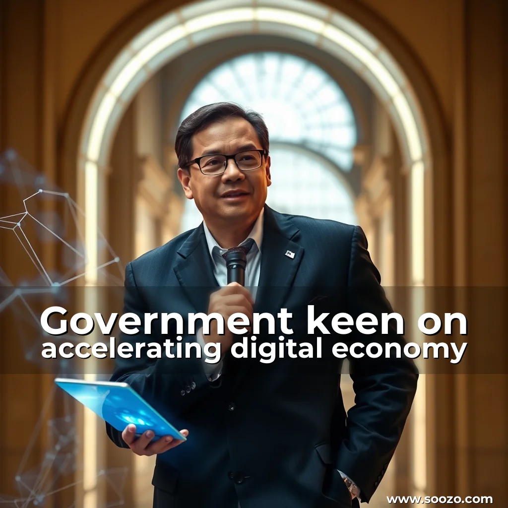 Artistic representation for Government keen on accelerating digital economy