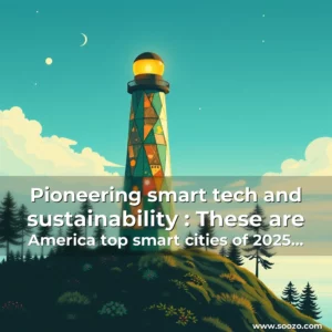 Artistic representation for Pioneering smart tech and sustainability : These are America top smart cities of 2025 The Mendocino Beacon