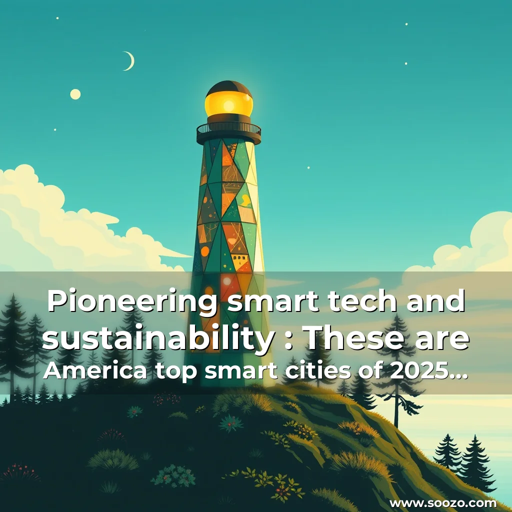 Artistic representation for Pioneering smart tech and sustainability : These are America top smart cities of 2025 The Mendocino Beacon