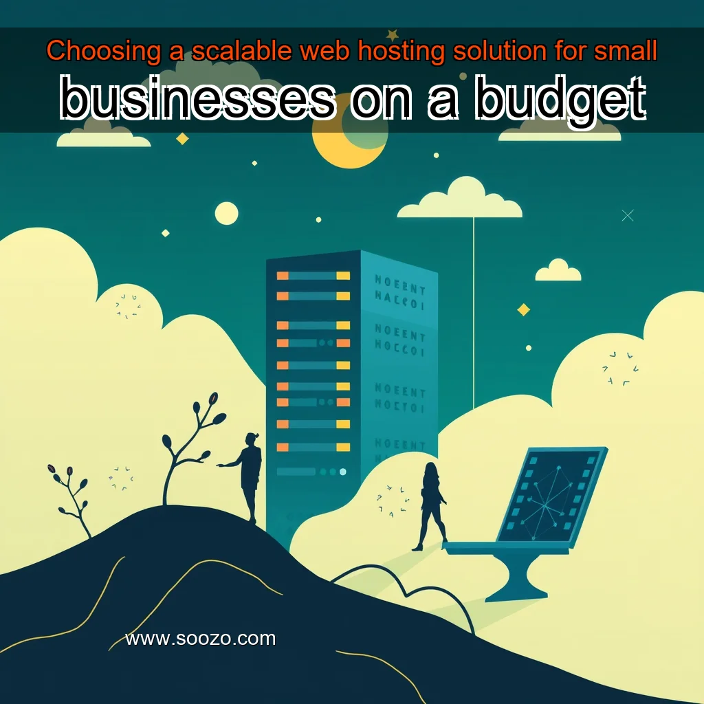 Artistic representation for Choosing a scalable web hosting solution for small businesses on a budget