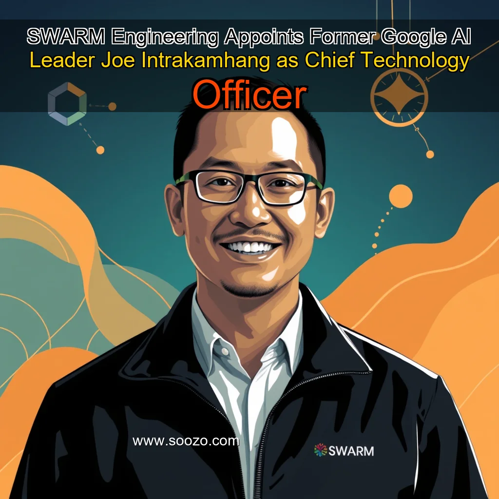 Artistic representation for SWARM Engineering Appoints Former Google AI Leader Joe Intrakamhang as Chief Technology Officer