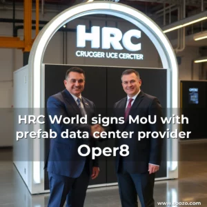 Artistic representation for HRC World signs MoU with prefab data center provider Oper8
