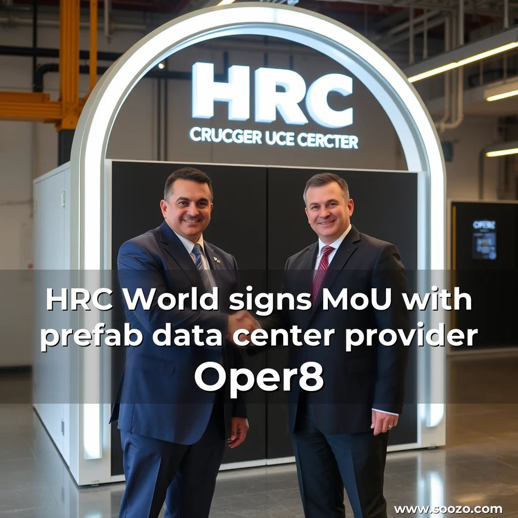 Artistic representation for HRC World signs MoU with prefab data center provider Oper8