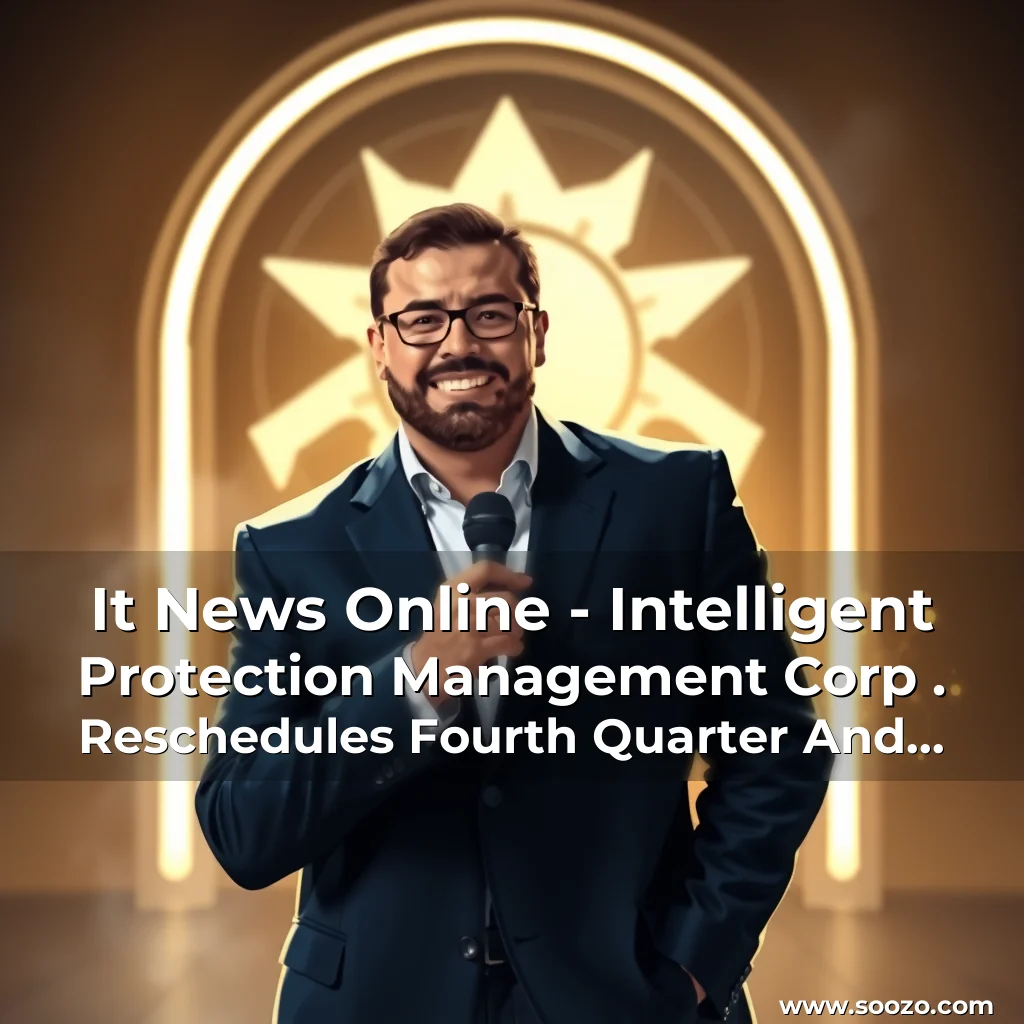 Artistic representation for It News Online - Intelligent Protection Management Corp . Reschedules Fourth Quarter And Year End 2024 Earnings Results Conference Call To Monday , March 24 , 2025 At 4 : 30 P . M . Et / 1 : 30 P. M. Pt.