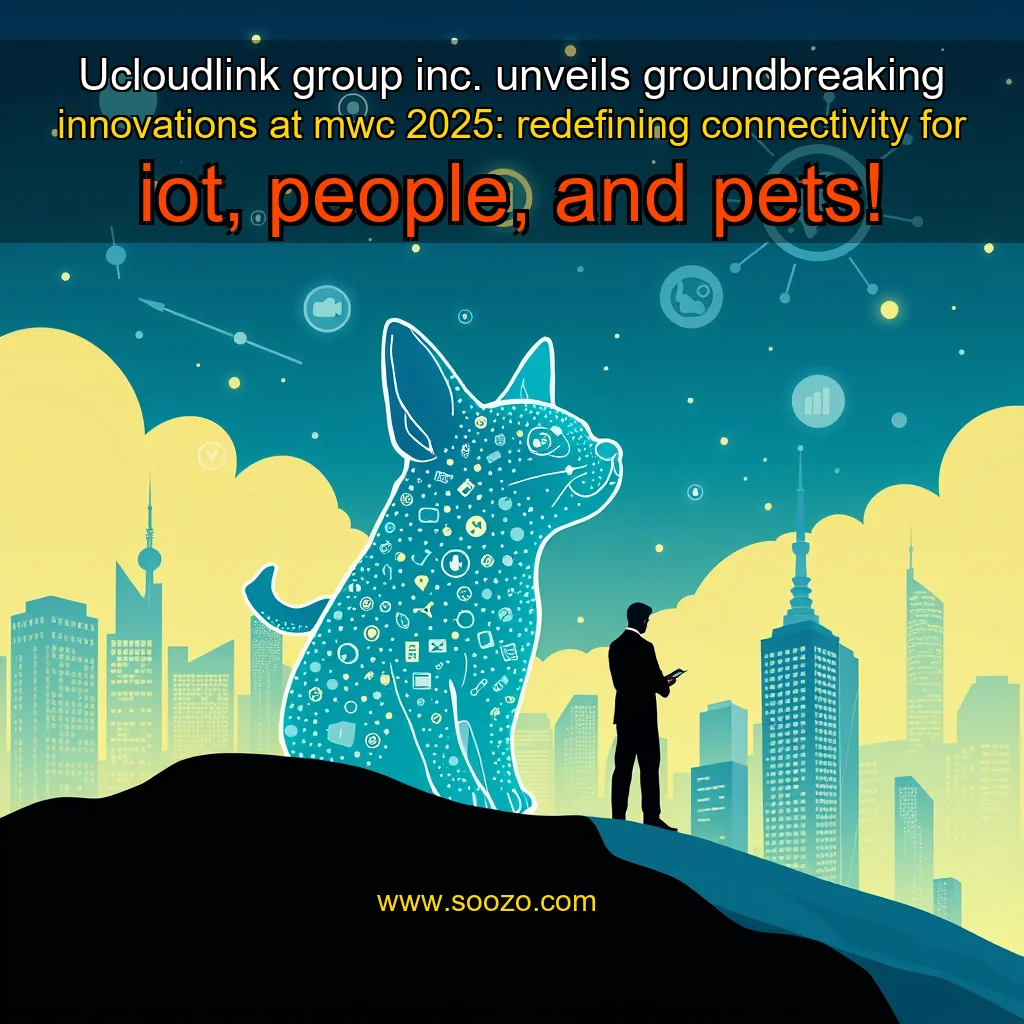 Artistic representation for Ucloudlink group inc. unveils groundbreaking innovations at mwc 2025: redefining connectivity for iot, people, and pets!