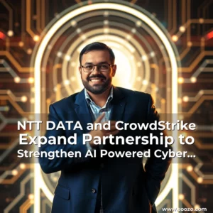 Artistic representation for NTT DATA and CrowdStrike Expand Partnership to Strengthen AI Powered Cyber Resilience