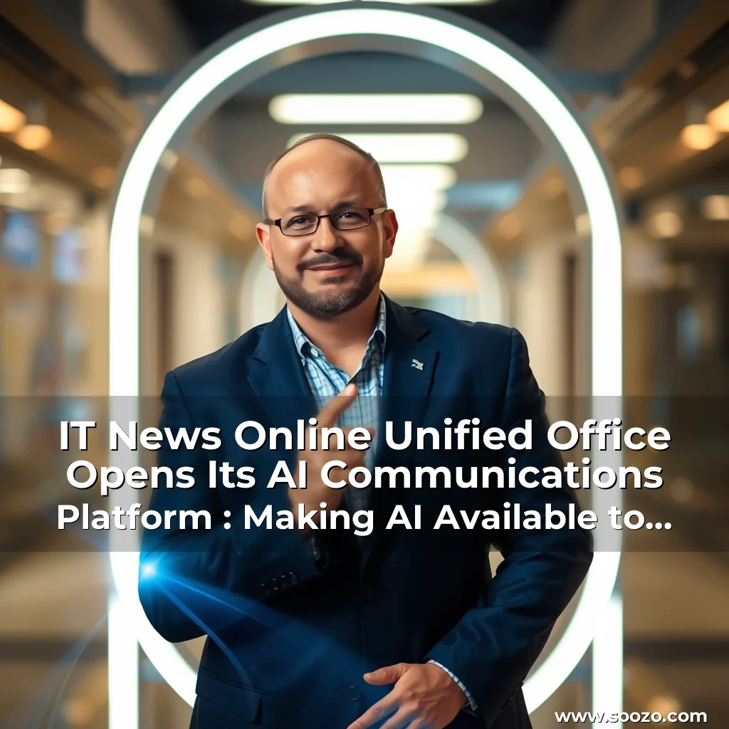 Artistic representation for IT News Online Unified Office Opens Its AI Communications Platform : Making AI Available to Small to Medium Sized Businesses