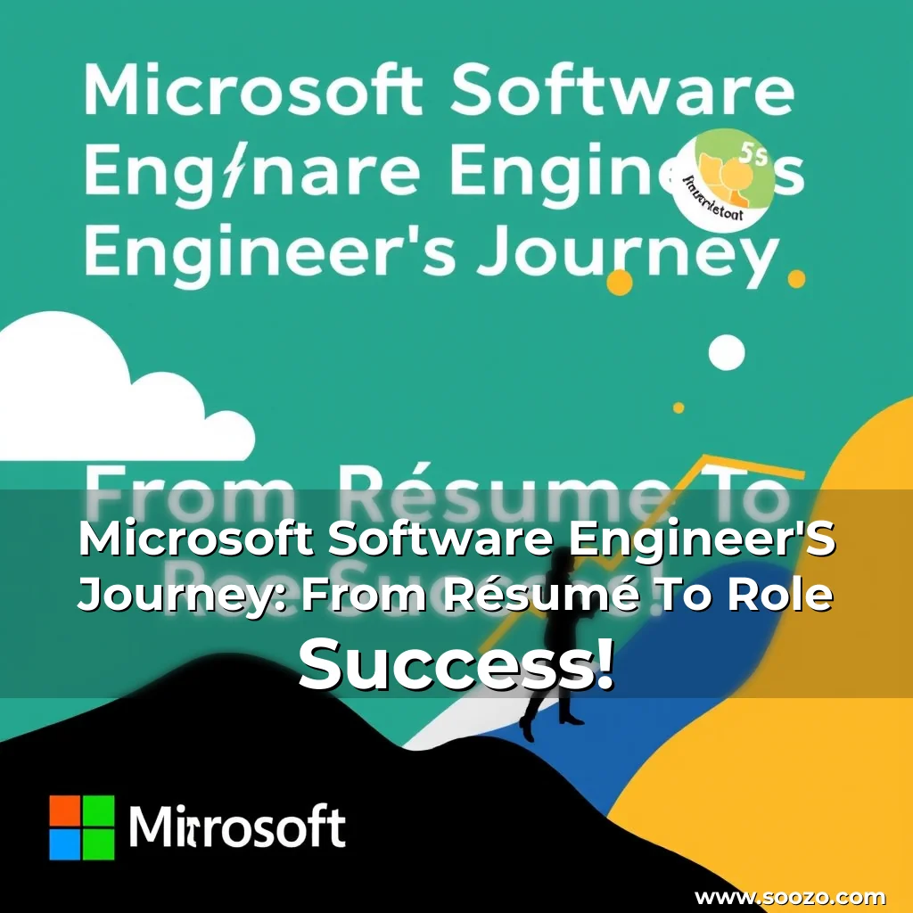 Artistic representation for Microsoft Software Engineer'S Journey: From Résumé To Role Success!